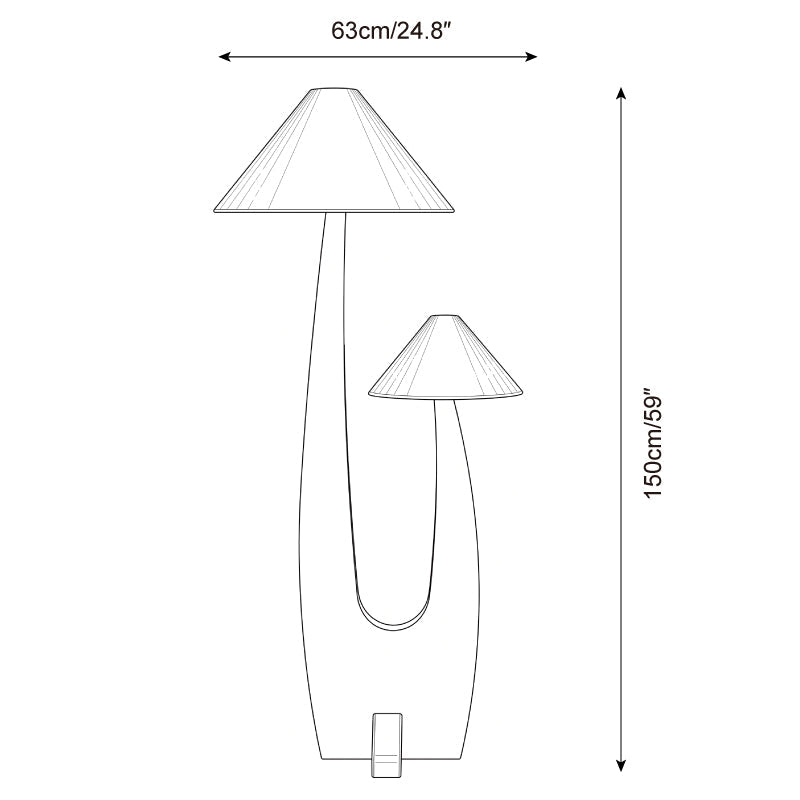 Duvora Floor Curated Solid Hardwood Floor Lamp