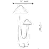Duvora Floor Curated Solid Hardwood Floor Lamp – macro detail view