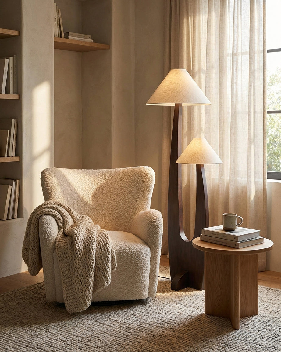 Duvora Floor Curated Solid Hardwood Floor Lamp