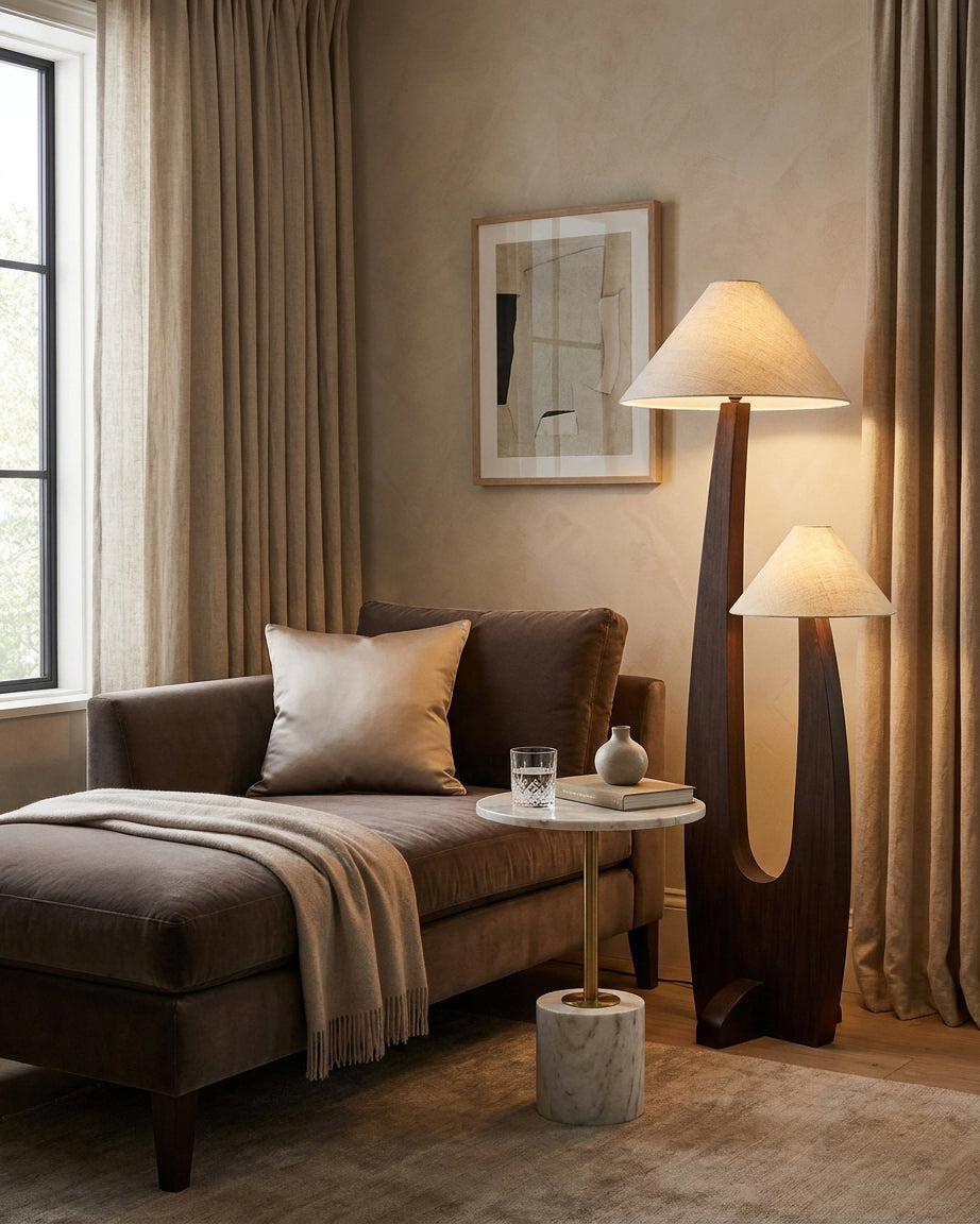 Duvora Floor Curated Solid Hardwood Floor Lamp