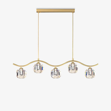 Eara Crystal Curated Solid Brass Chandelier