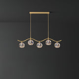 Eara Crystal Curated Solid Brass Chandelier – illuminated warm ambiance setting
