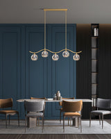 Eara Crystal Curated Solid Brass Chandelier – architectural ceiling profile