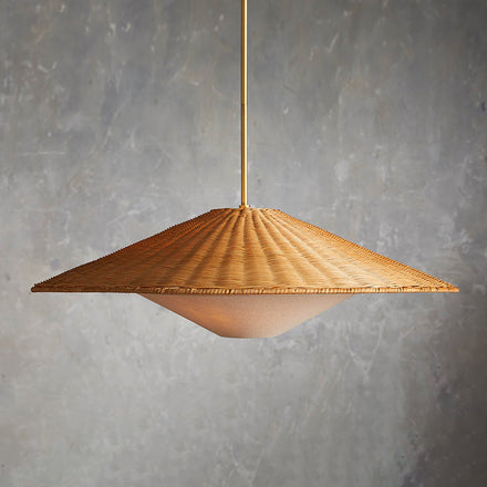 Eastern Curated Woven Rattan Pendant Light