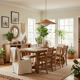 Eastern Curated Woven Rattan Pendant Light – structural canopy joint detail