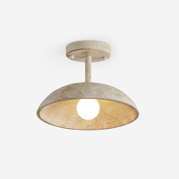 Echo Bowl Curated Iron & Glass Flush Mount Ceili