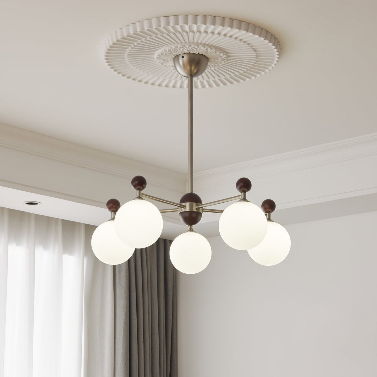 Ecliptica Curated Mouth-Blown Frosted Glass Chan – illuminated warm ambiance setting