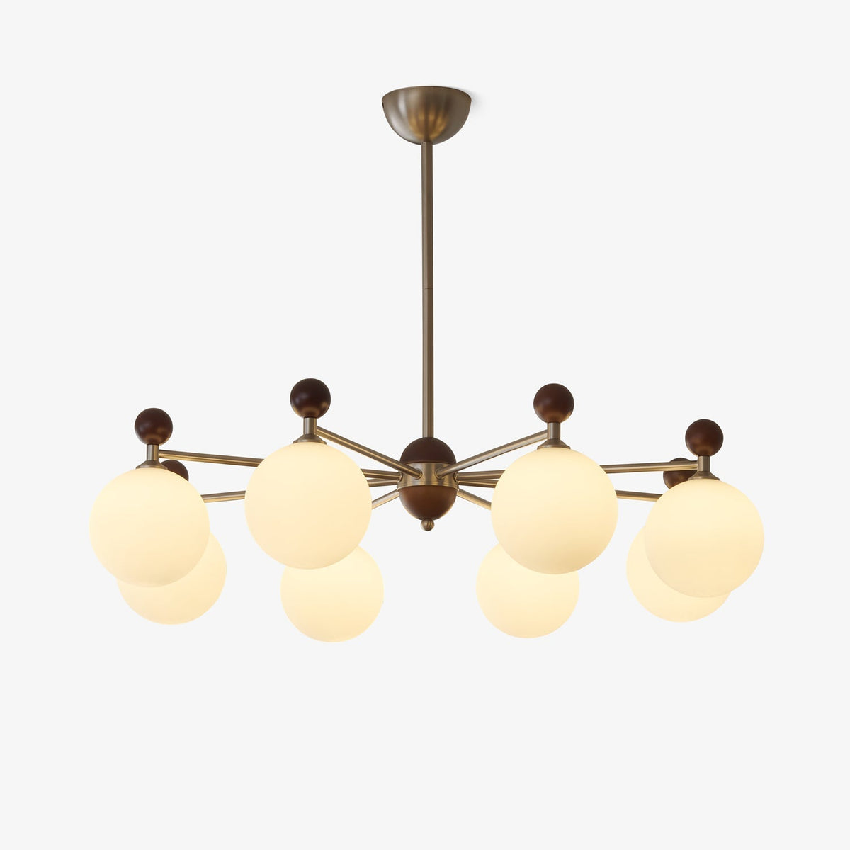Ecliptica Curated Mouth-Blown Frosted Glass Chan – Mouth-Blown Frosted Glass Chandelier