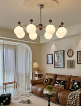 Ecliptica Curated Mouth-Blown Frosted Glass Chan – full fixture elevation view
