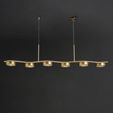 Eichholtz Aldo Curated Solid Brass Chandelier – L 55.1 x H 2.7  L 140cm x H 7cm finish configuration
