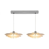 Elarienne Curated Optical Acrylic Pendant Light – 2 Heads ∅ 15.7 x H 5.1 finish configuration