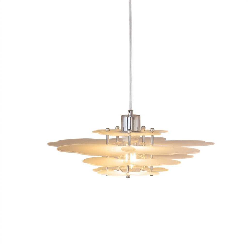 Elarienne Curated Optical Acrylic Pendant Light – Dia 40cm x H 13cm  ∅ 15.7 x H 5.1 finish configuration