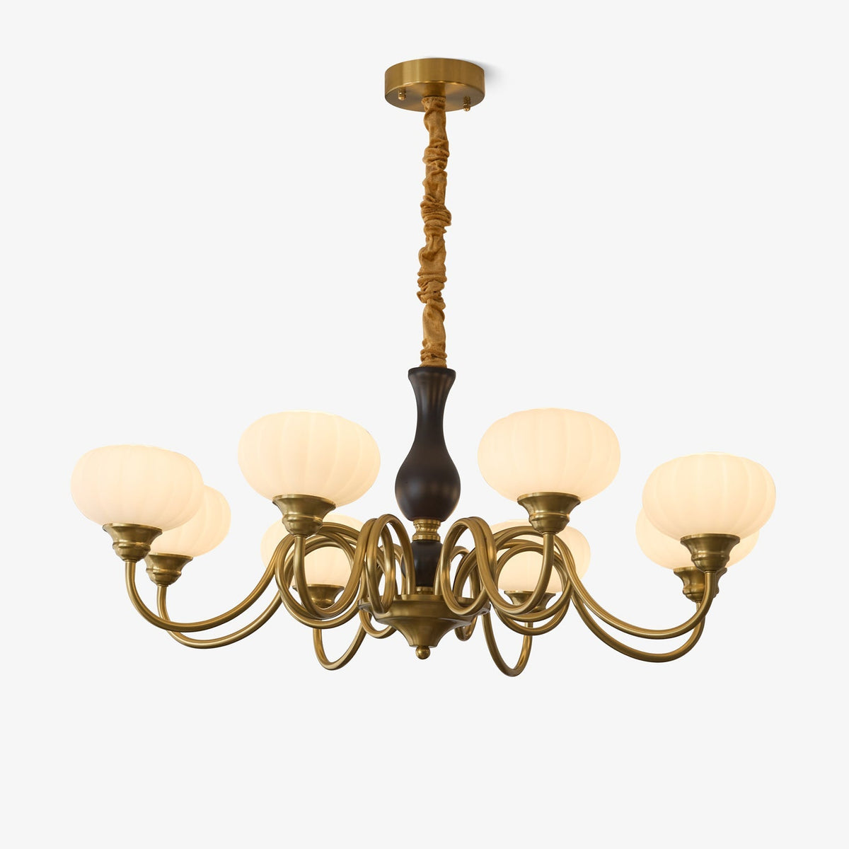Elaris Curated Mouth-Blown Frosted Glass Chandel – Mouth-Blown Frosted Glass Chandelier