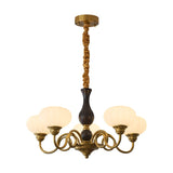 Elaris Curated Mouth-Blown Frosted Glass Chandel – architectural ceiling profile #1