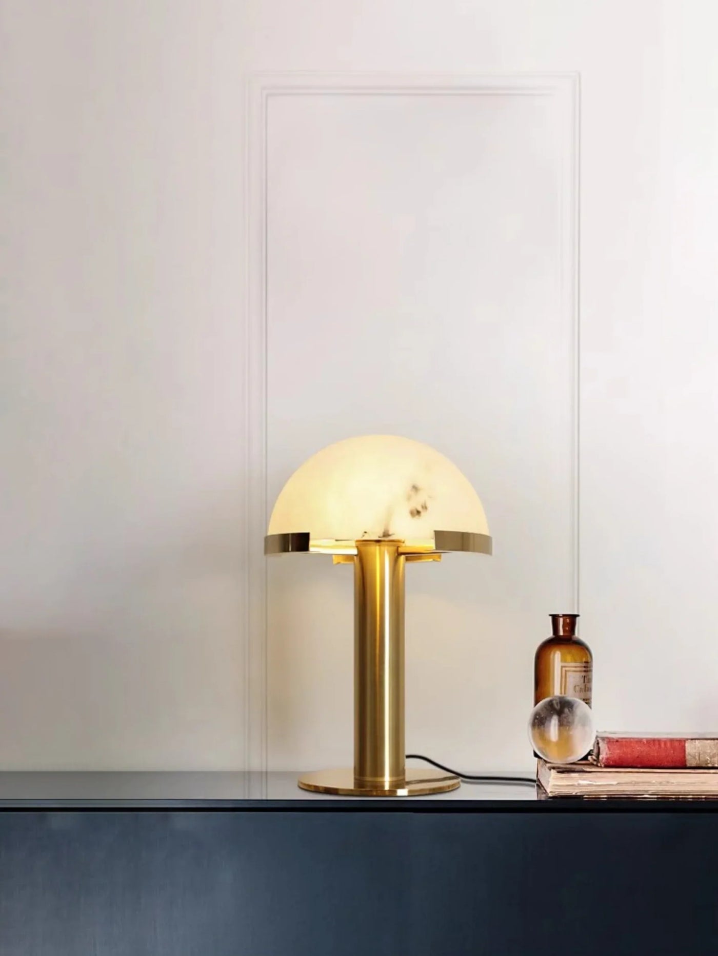 Spanish Alabaster Table Lamp View 8 | Natural Spanish Alabaster Elegance Table Lamp | Modern Luxury Lighting | JINSHE | JINSHE