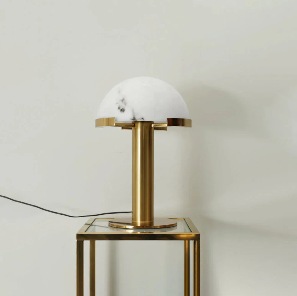 Spanish Alabaster Table Lamp View 10 | Natural Spanish Alabaster Elegance Table Lamp | Modern Luxury Lighting | JINSHE | JINSHE