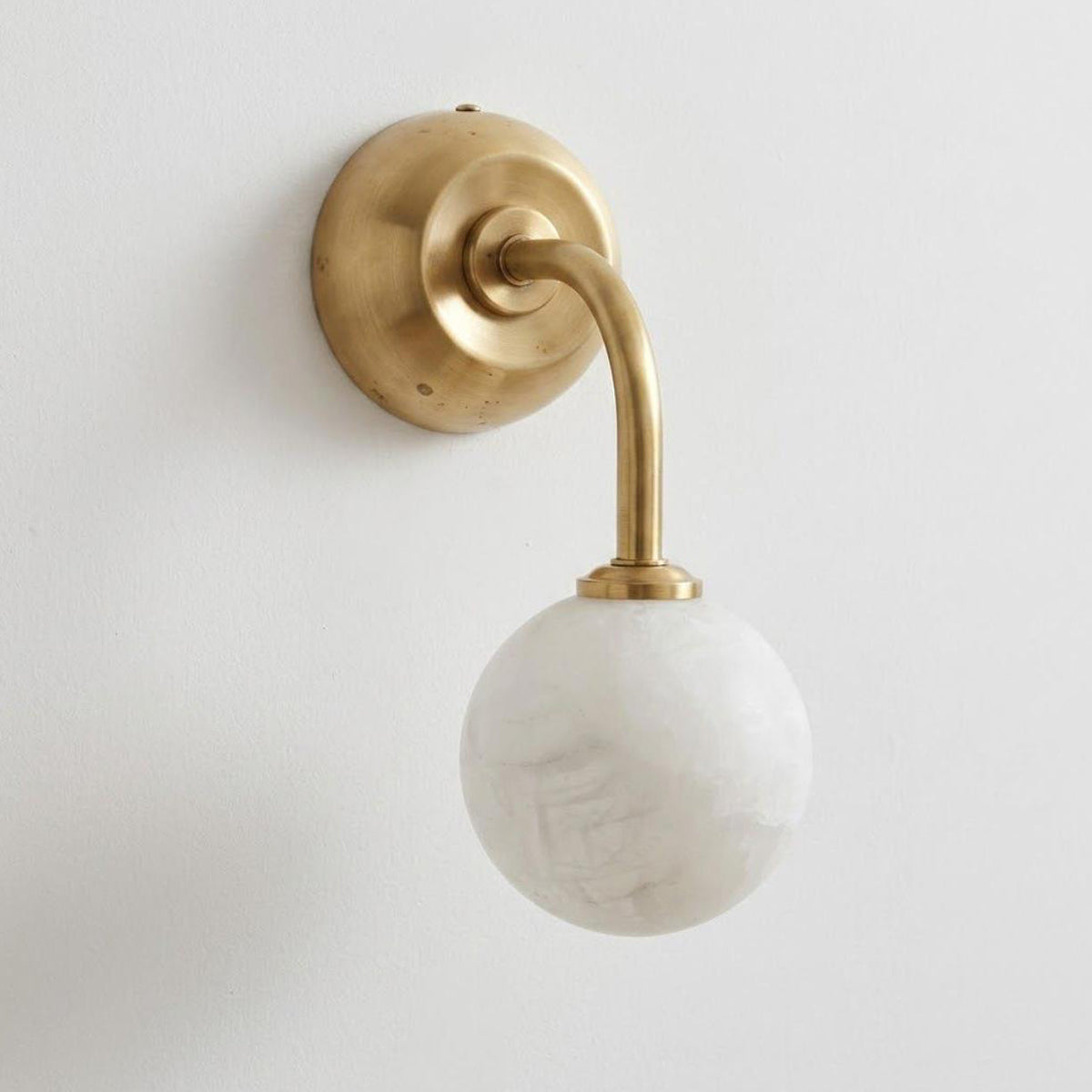 Elio Alabaster Curated Alabaster Wall Sconce – W 16cm x H 23cm  W 6.3 x H 9.1 finish configuration