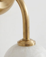 Elio Alabaster Curated Alabaster Wall Sconce – side angled contour profile