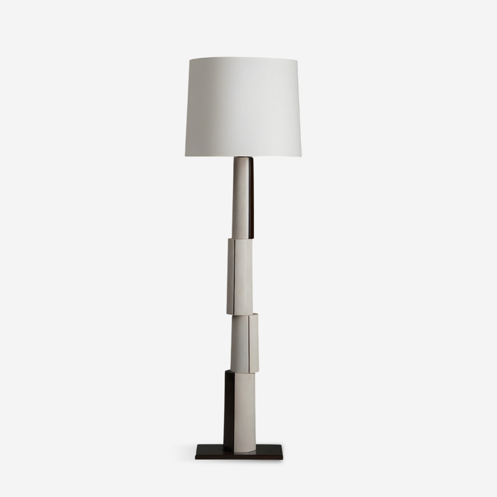 Elion Block Curated Iron & Glass Floor Lamp – Iron & Glass Floor Lamp