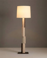 Elion Block Curated Iron & Glass Floor Lamp – dimensional scale reference