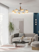 Elliptical Persimmon Curated Mouth-Blown Frosted – illuminated warm ambiance setting