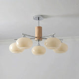 Elliptical Persimmon Curated Mouth-Blown Frosted – 6 Lamps ∅ 30 x H 20.9  Dia 76cm x H 53cm finish configuration