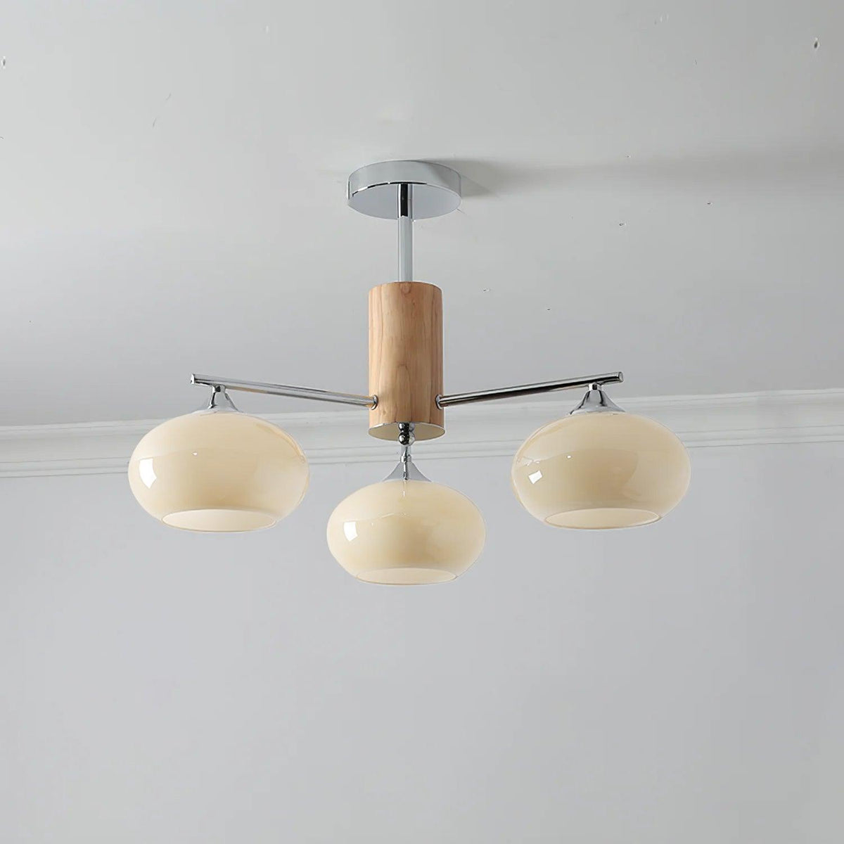 Elliptical Persimmon Curated Mouth-Blown Frosted – architectural ceiling profile #1