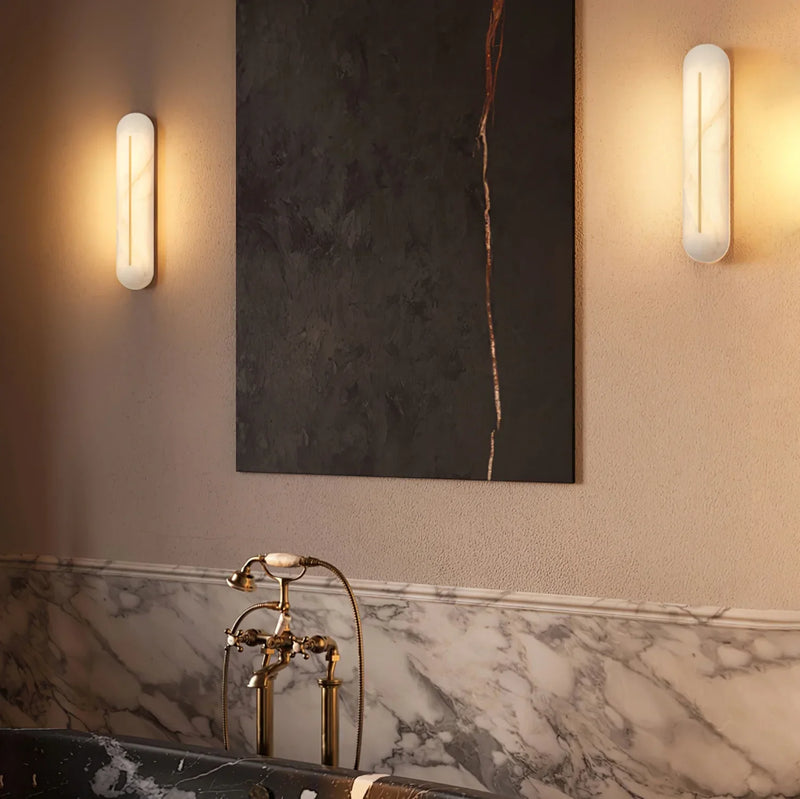 Spanish Alabaster Wall Lamp View 6 | Ellouz Alabaster Wall Sconce | JINSHE | JINSHE