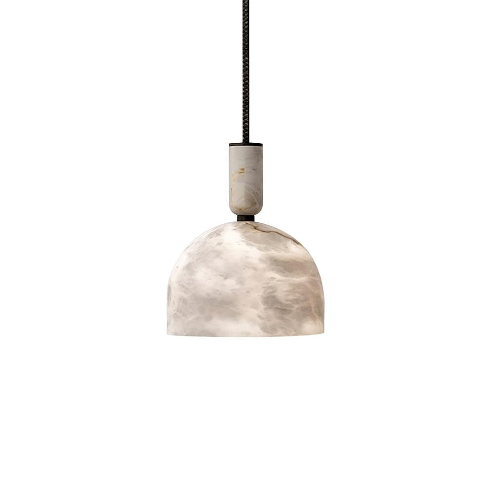 Ellouz Curated Alabaster Pendant Light – Dia 14cm x H 17cm  ∅ 5.5 x H 6.7 finish configuration