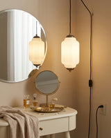 Eloise Glass Curated Mouth-Blown Frosted Glass P – dimensional scale reference