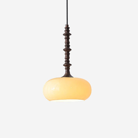 Eloise Curated Mouth-Blown Frosted Glass Pendant
