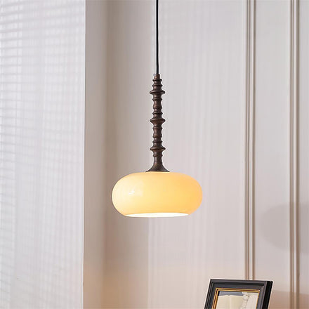 Eloise Curated Mouth-Blown Frosted Glass Pendant