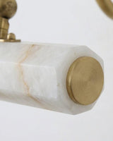 Elowen Alabaster Curated Alabaster Wall Sconce – side angled contour profile