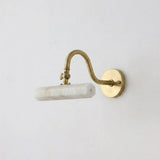Elowen Alabaster Curated Alabaster Wall Sconce – L 33cm x H 15cm  L 12.9 x H 5.9 finish configuration