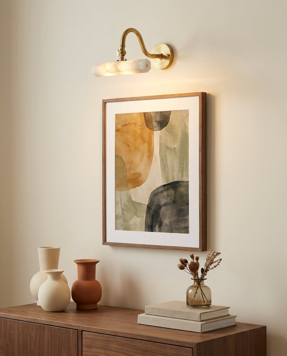 Elowen Alabaster Curated Alabaster Wall Sconce