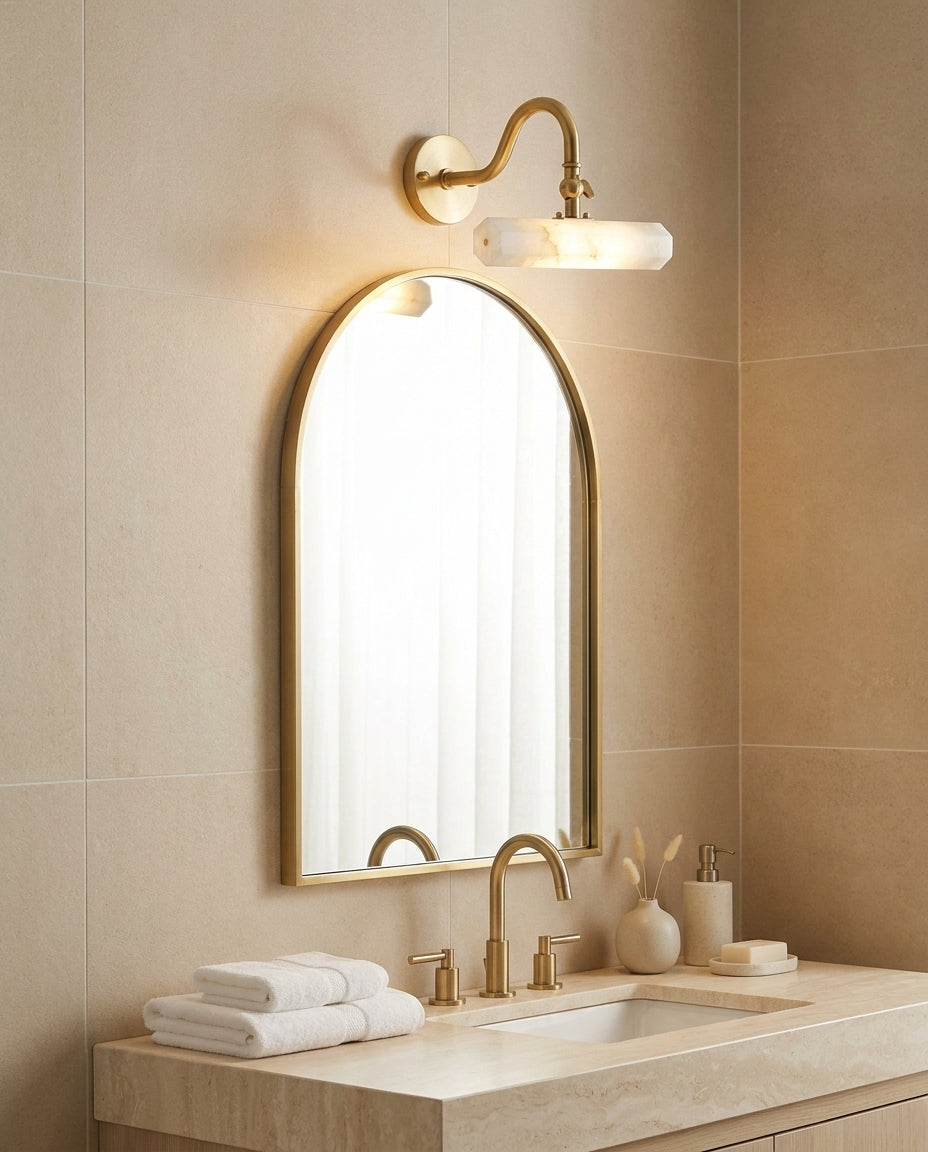 Elowen Alabaster Curated Alabaster Wall Sconce