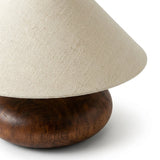 Elowen Curated Solid Hardwood Table Lamp – dimensional scale reference