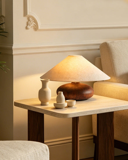 Elowen Curated Solid Hardwood Table Lamp