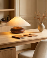 Elowen Curated Solid Hardwood Table Lamp – architectural ceiling profile