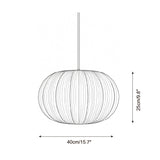 Elunor Curated Finished Iron Pendant Light – macro detail view