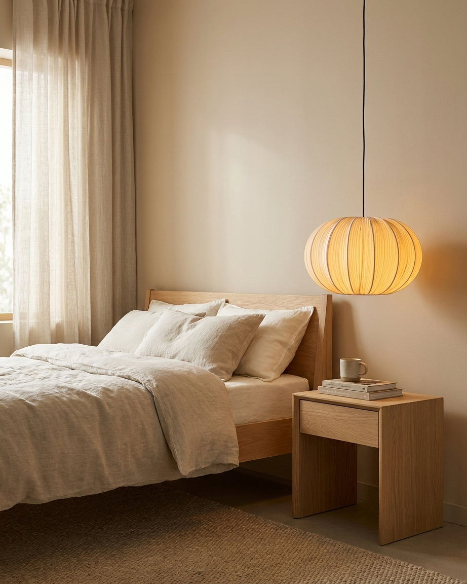 Elunor Curated Finished Iron Pendant Light – structural canopy joint detail