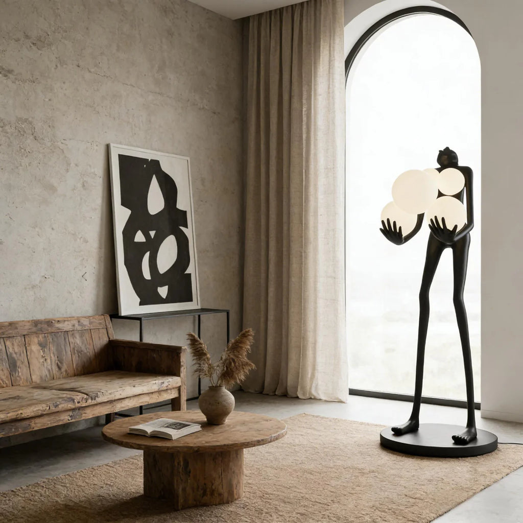 Elvion Artisanal Resin Floor Lamp | The Sculptural Art Collection | JINSHE