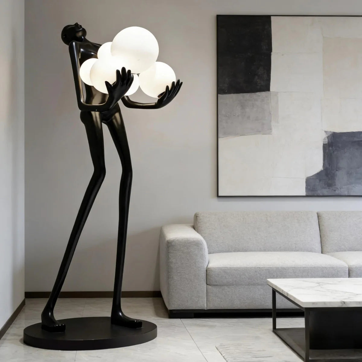 Elvion Artisanal Resin Floor Lamp | The Sculptural Art Collection | JINSHE