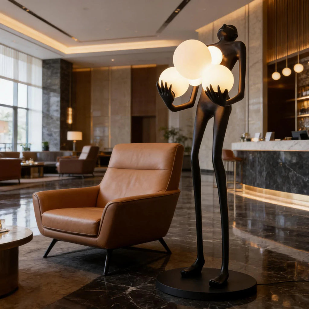 Elvion Artisanal Resin Floor Lamp | The Sculptural Art Collection | JINSHE