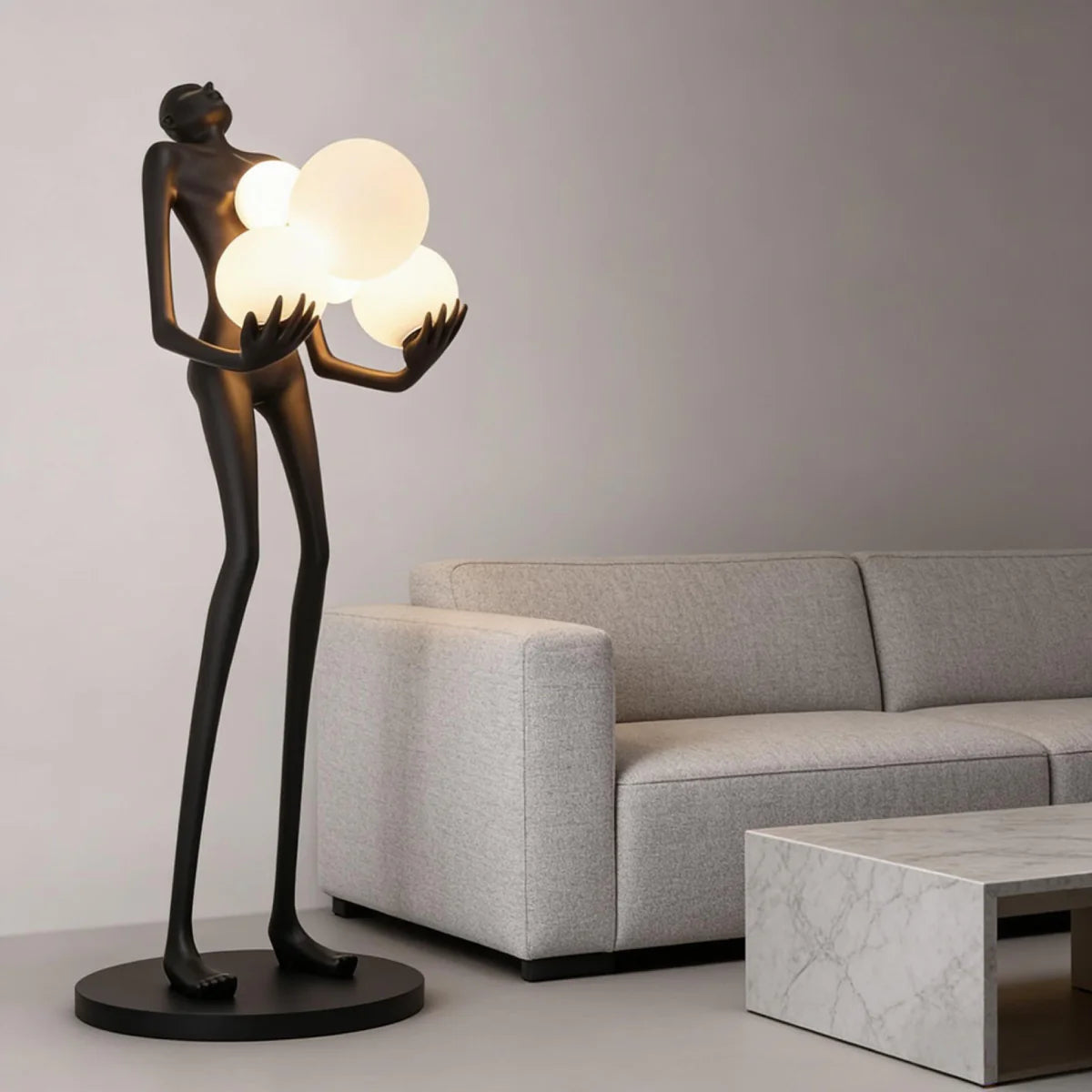 Elvion Artisanal Resin Floor Lamp | The Sculptural Art Collection | JINSHE