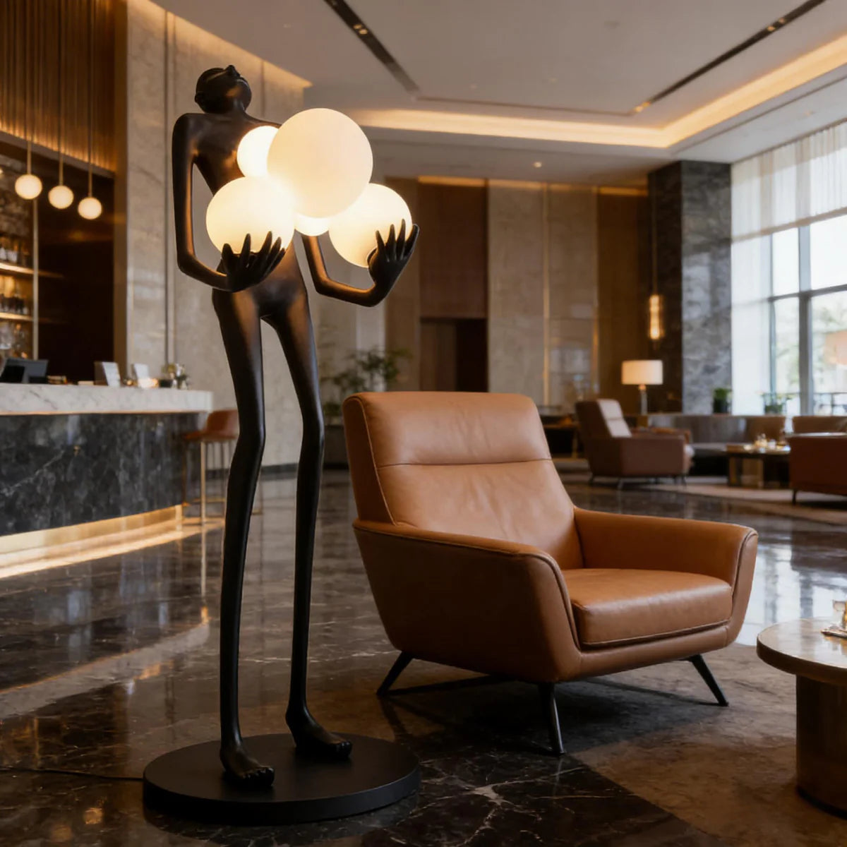 Elvion Artisanal Resin Floor Lamp | The Sculptural Art Collection | JINSHE