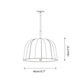 Elvoro Curated Iron & Glass Pendant Light – macro detail view