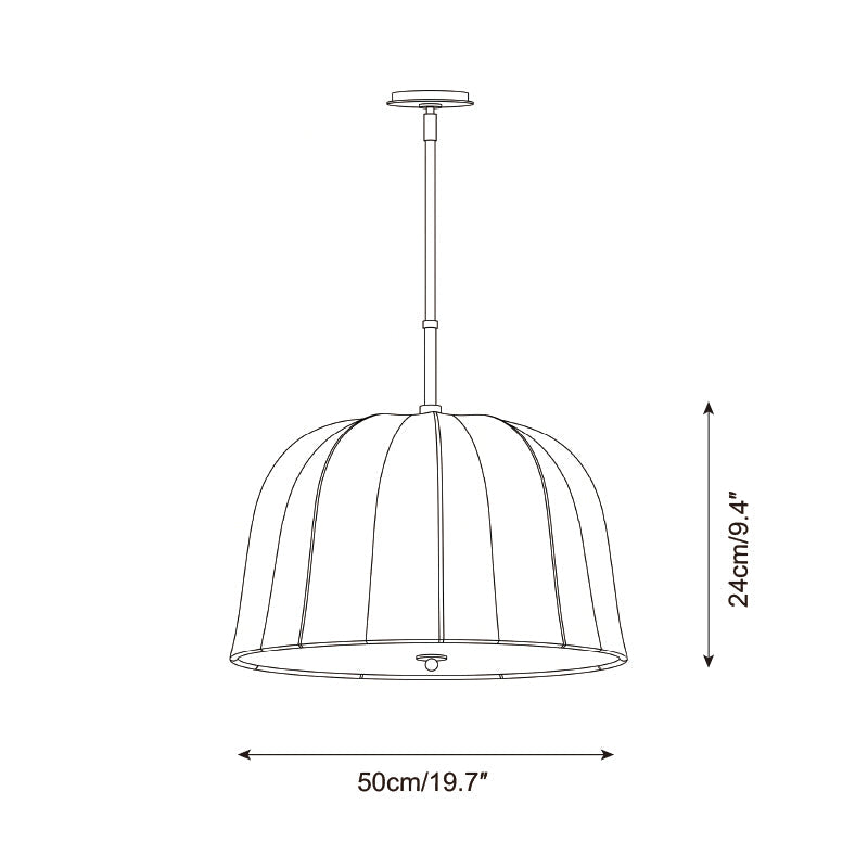 Elvoro Curated Iron & Glass Pendant Light – illuminated warm ambiance setting