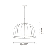 Elvoro Curated Iron & Glass Pendant Light – illuminated warm ambiance setting