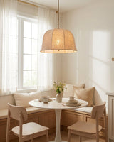 Elvoro Curated Iron & Glass Pendant Light – unlit natural material contrast